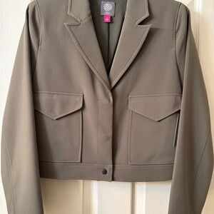 Vince Camuto Olive Green Women's Cropped Jacket
